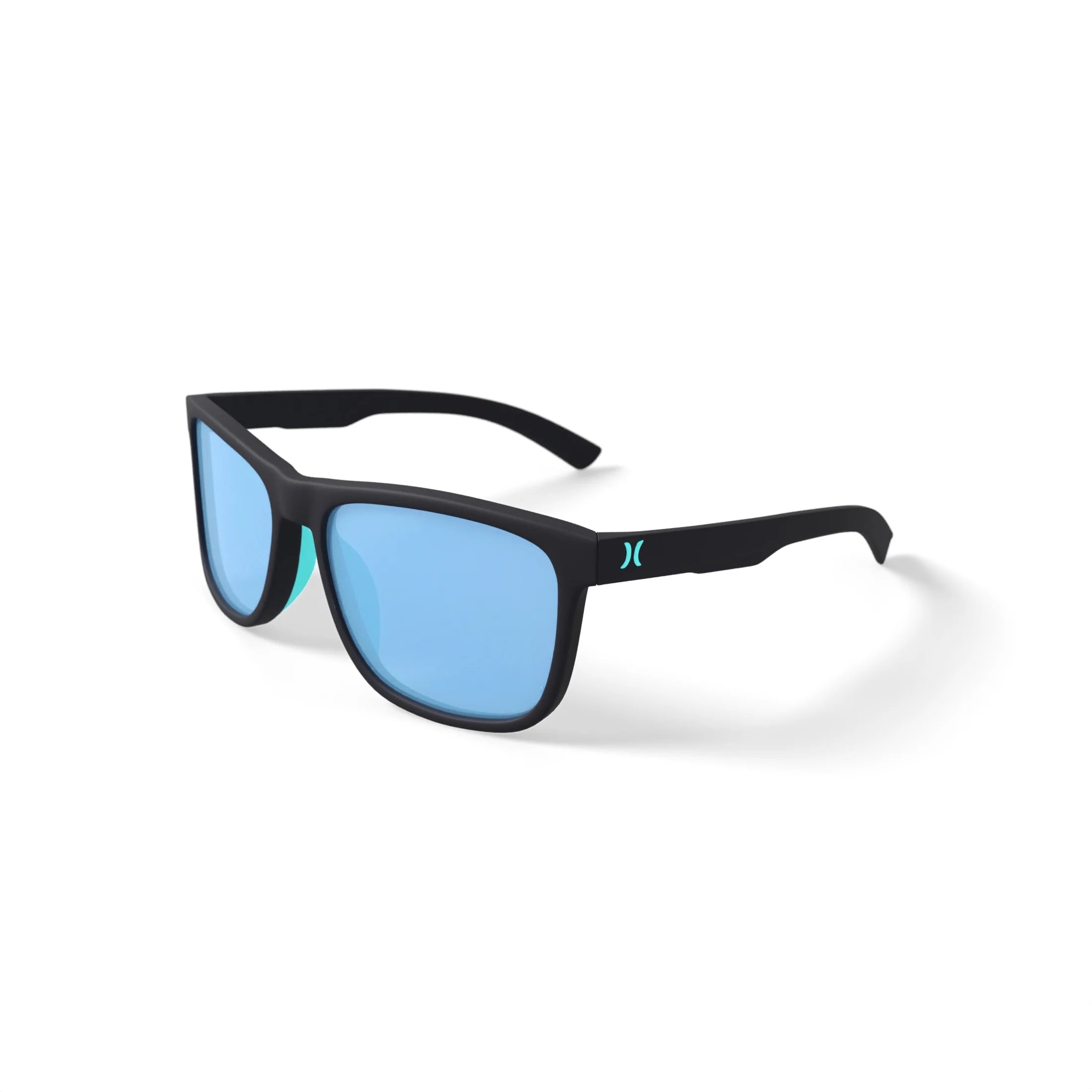 Men'S Rx'Able Sport Polarized Sunglasses, HSM3007P Peak, Matte Black/Blue, 56-17-135, with Case